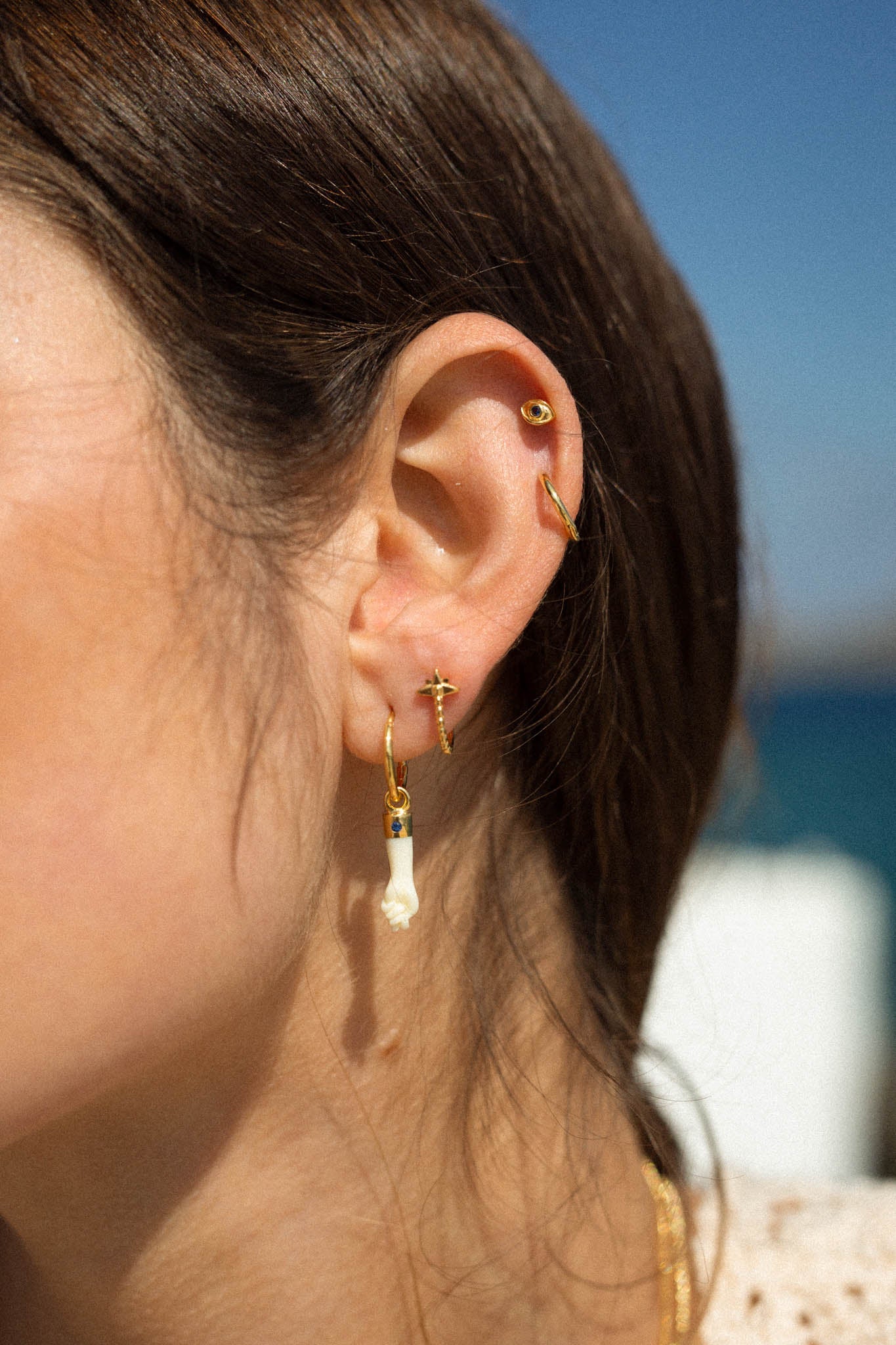 Aster stud gold plated