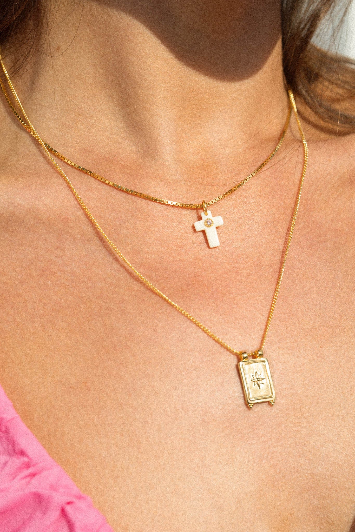 Hestia necklace gold plated