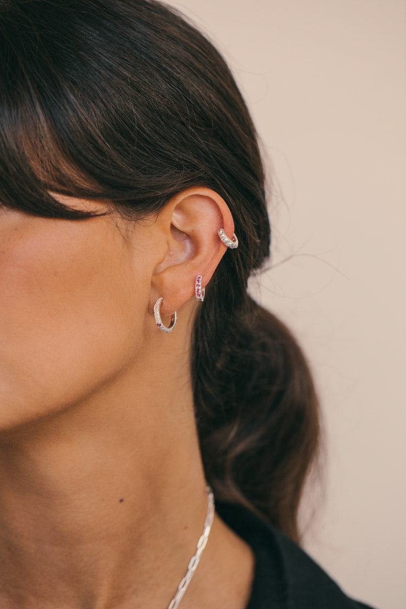 Aphrodite hoop silver