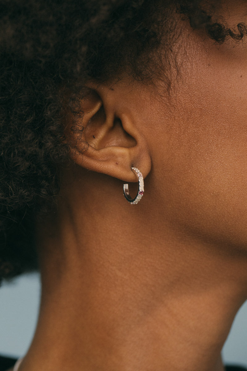 Aphrodite hoop silver