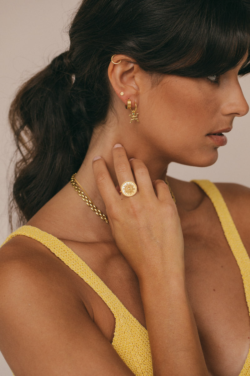 Helios ring gold plated