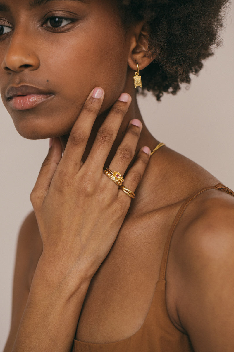 Trinity pinky ring gold plated