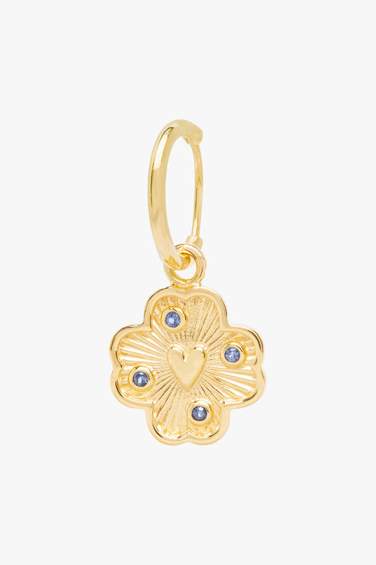 Medallion earring gold plated